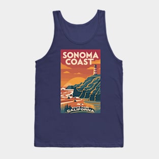 A Vintage Travel Art of the Sonoma Coast State Park - California - US Tank Top